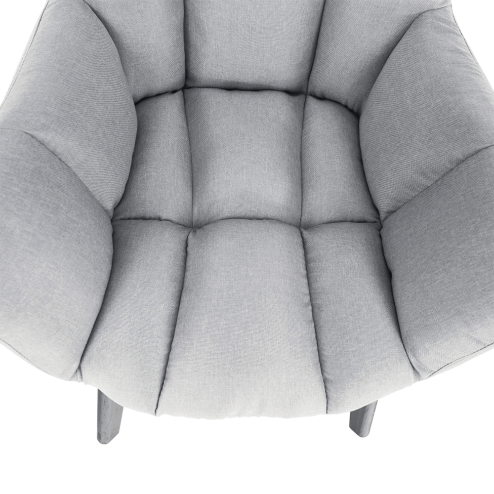Fotoliu de design, gri/negru, FONDAR
