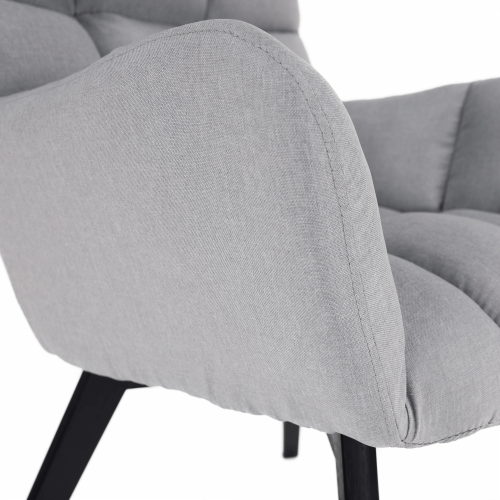 Fotoliu de design, gri/negru, FONDAR