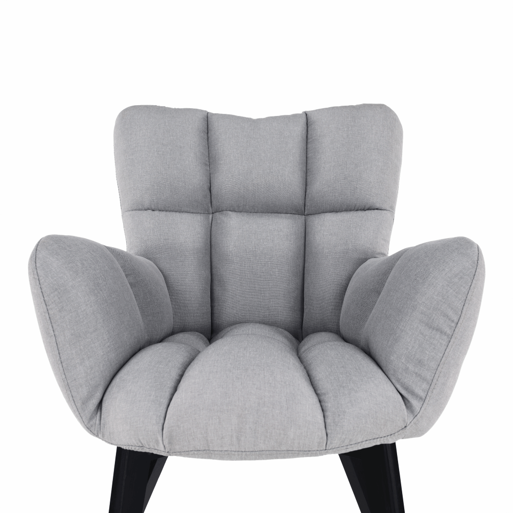 Fotoliu de design, gri/negru, FONDAR