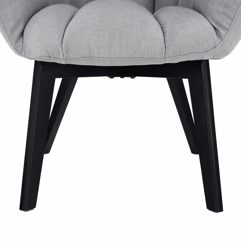 Fotoliu de design, gri/negru, FONDAR