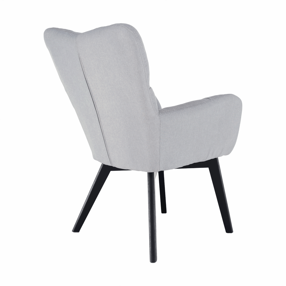 Fotoliu de design, gri/negru, FONDAR