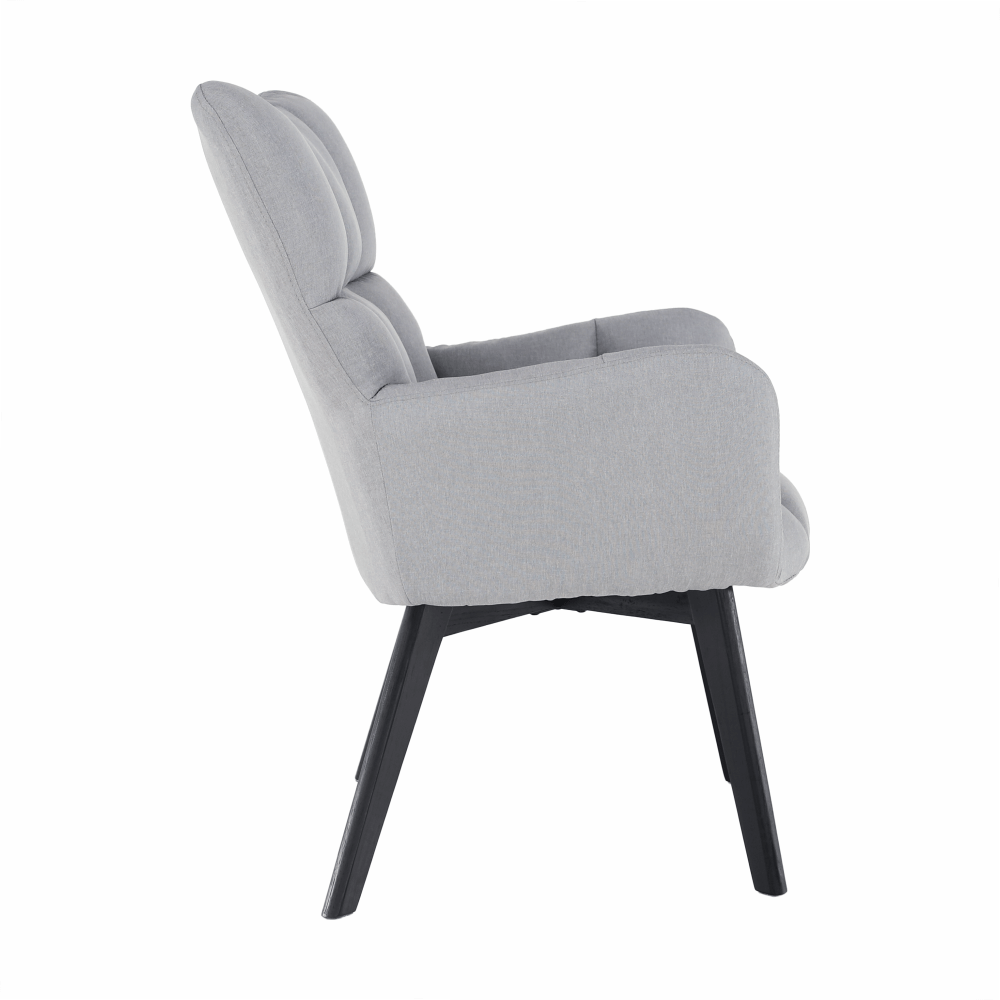 Fotoliu de design, gri/negru, FONDAR