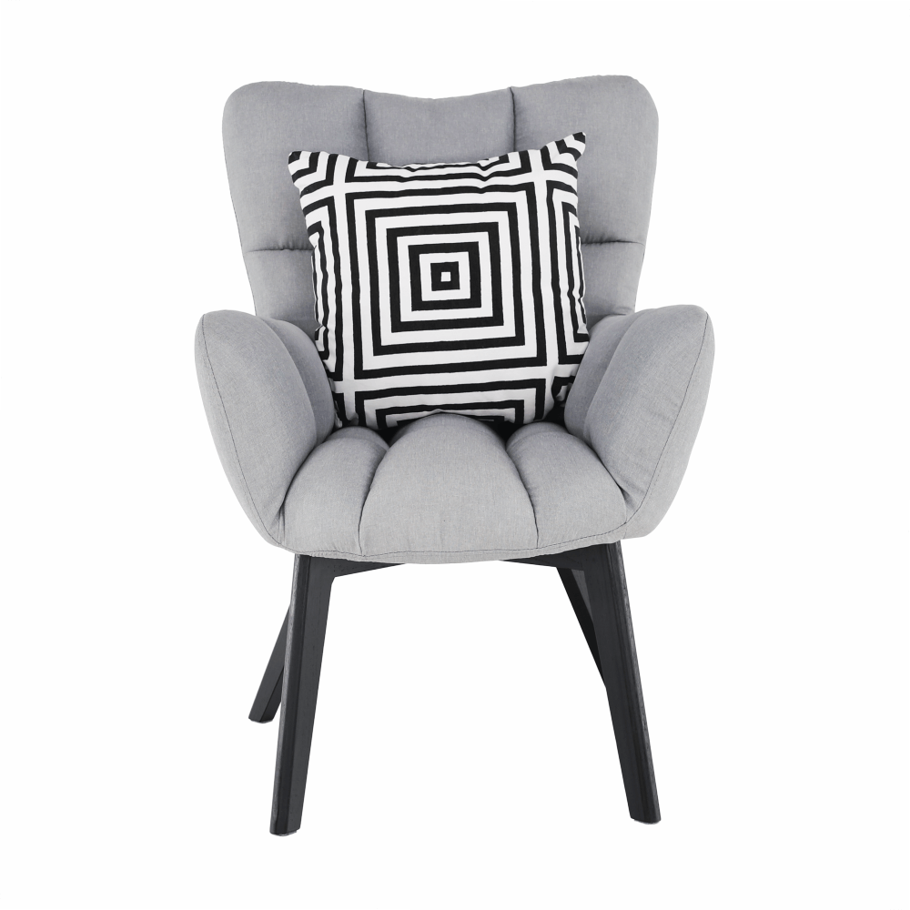 Fotoliu de design, gri/negru, FONDAR