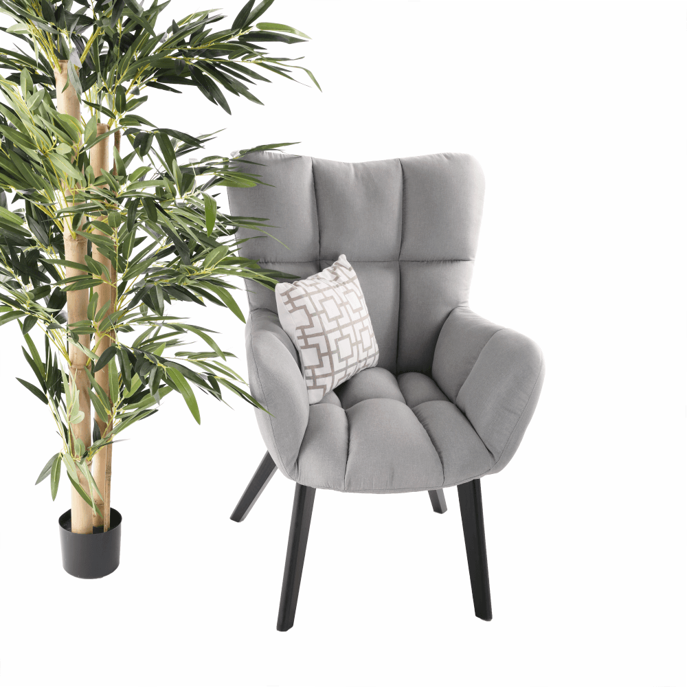 Fotoliu de design, gri/negru, FONDAR