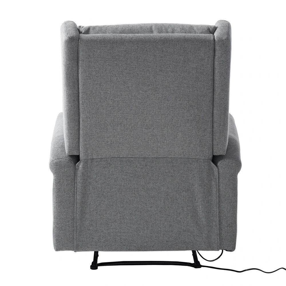 Fotoliu TV electric Barley, Material Textil - Gri