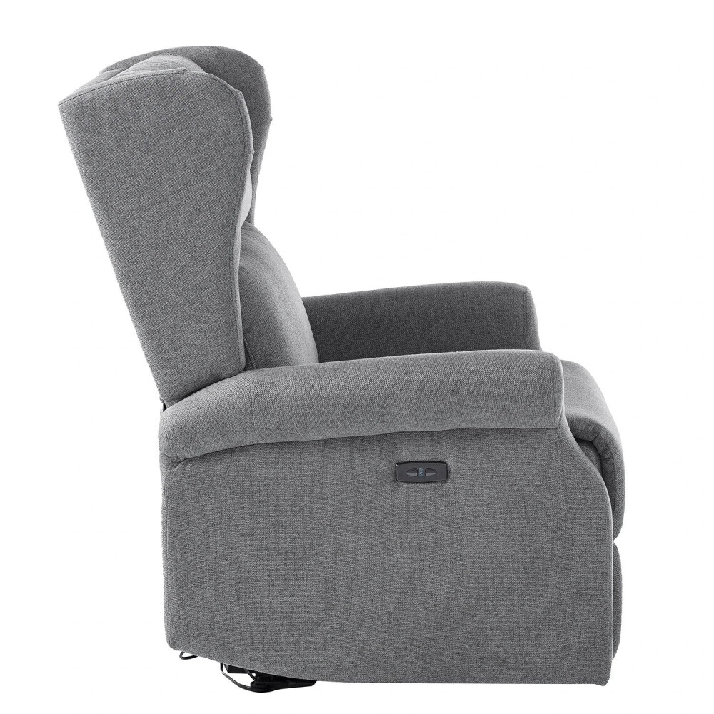 Fotoliu TV electric Barley, Material Textil - Gri