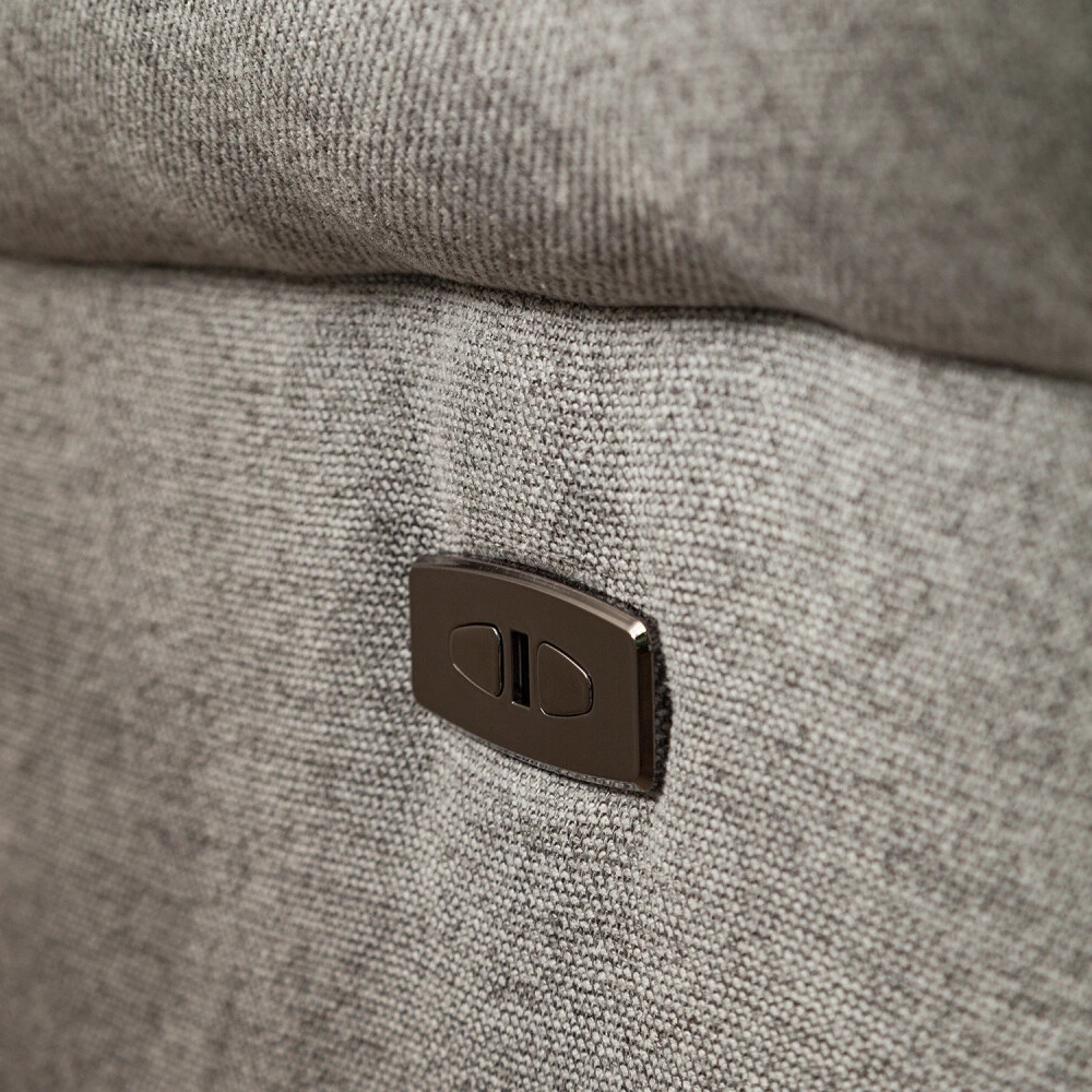 Fotoliu TV electric Barley, Material Textil - Gri