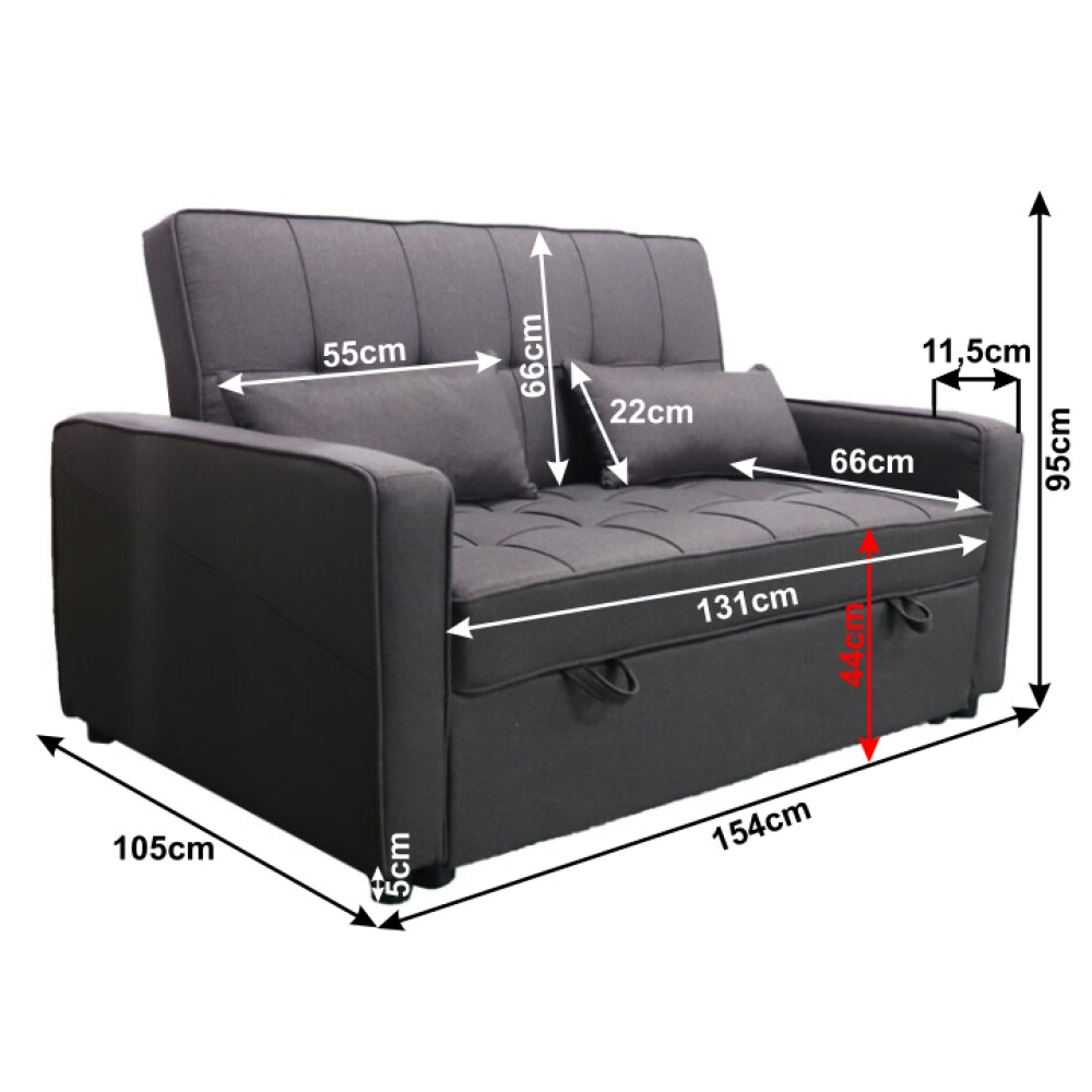 Colţar extensibil, maro, FRENKA BIG BED NEW