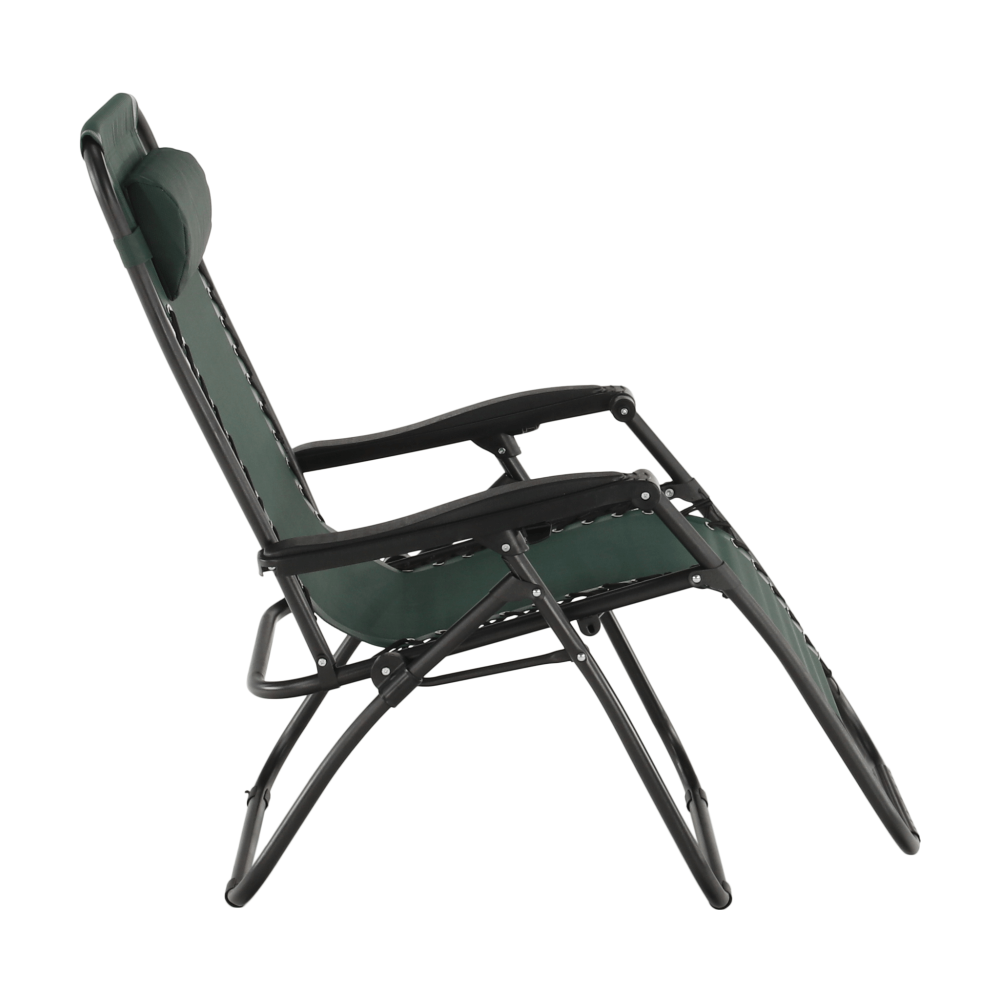 Şezlong de grădină reglabil, verde, GERALD