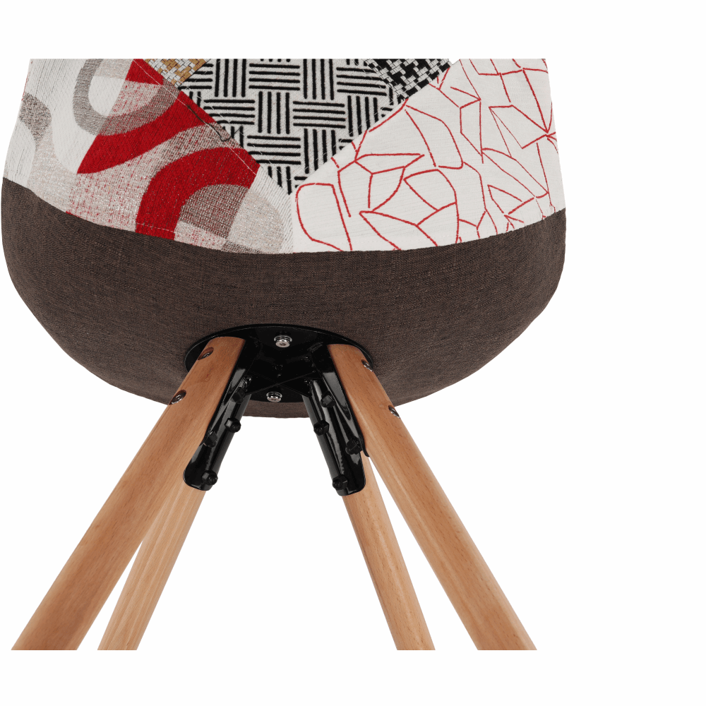 Scaun dining, patchwork color, GLORIA
