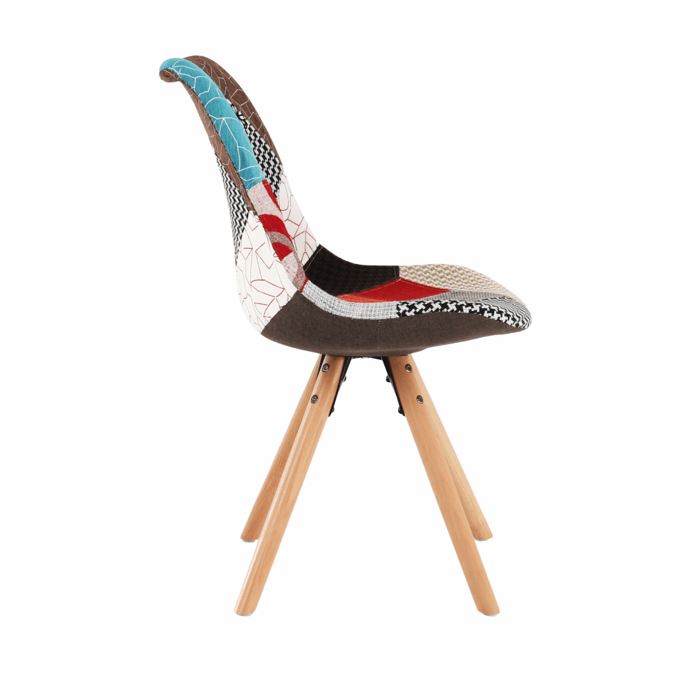 Scaun dining, patchwork color, GLORIA