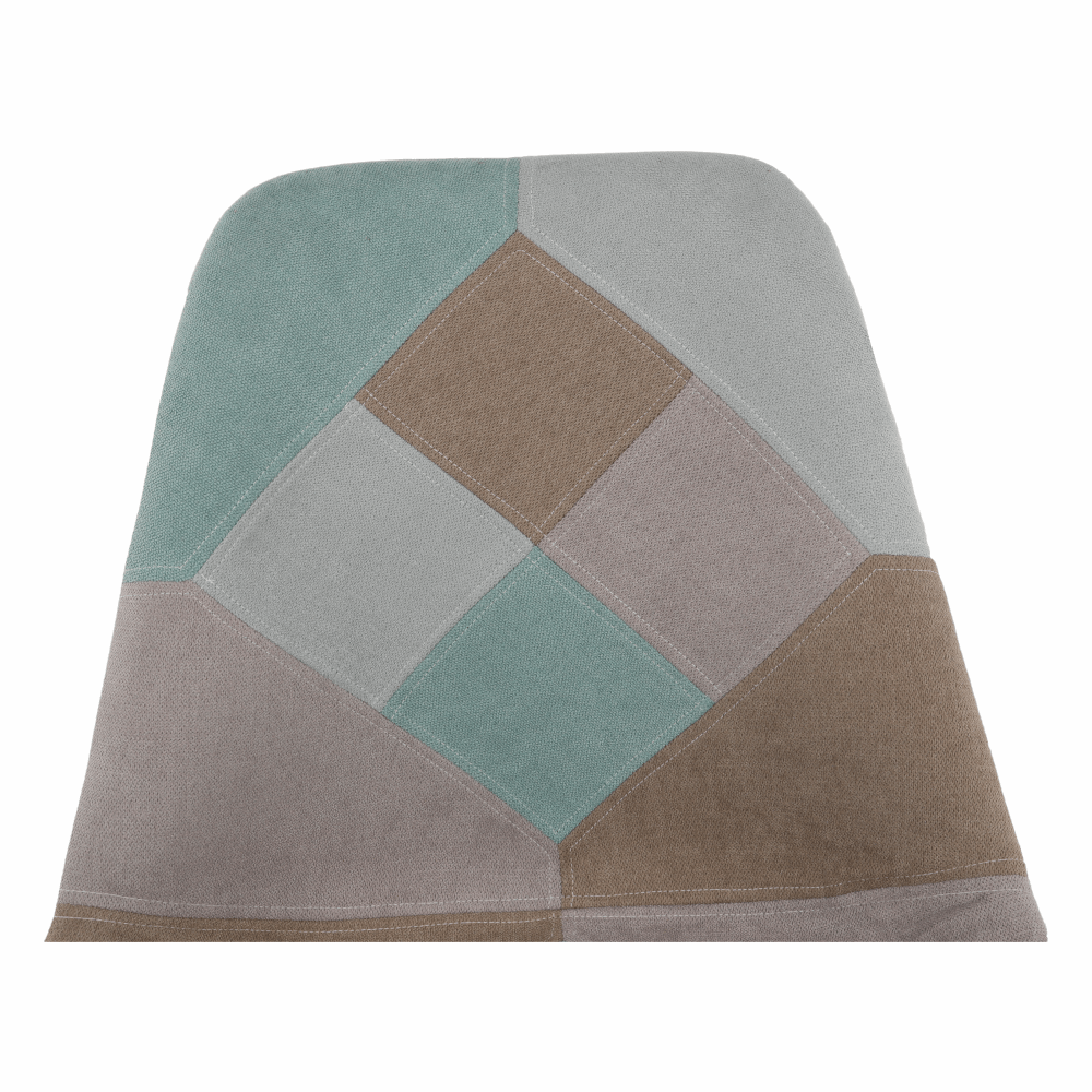 Scaun dining, patchwork mentol/maro, GLORIA