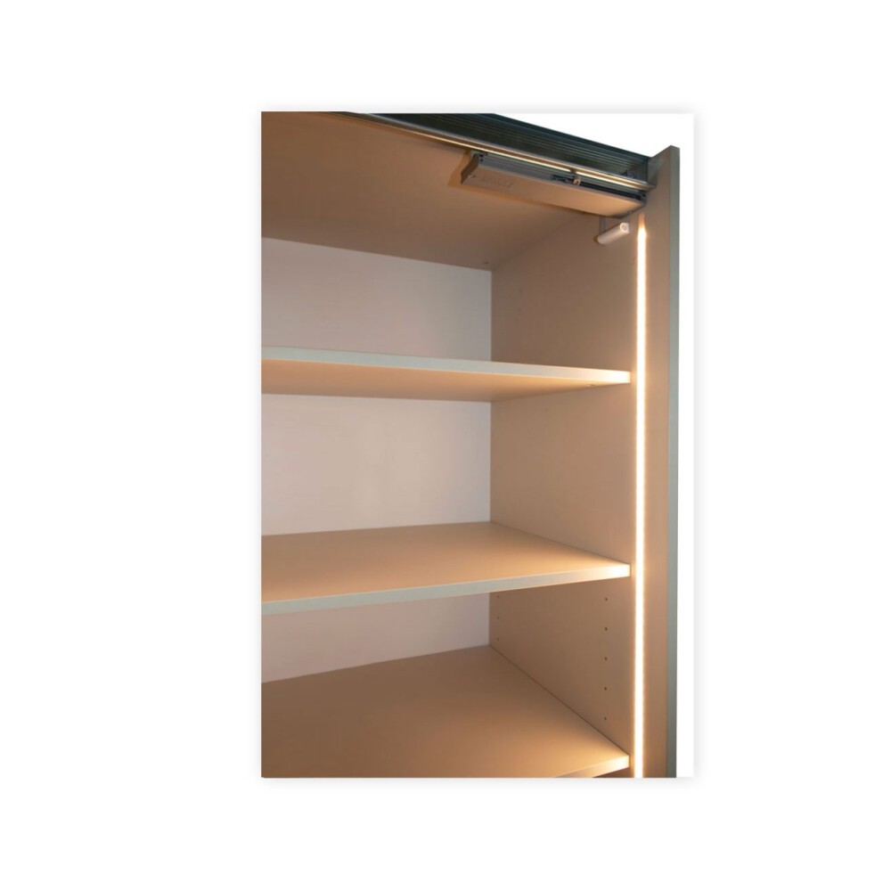 Gold Dulap 2500 Crem cu usi MDF Lucios + 1 Comoda