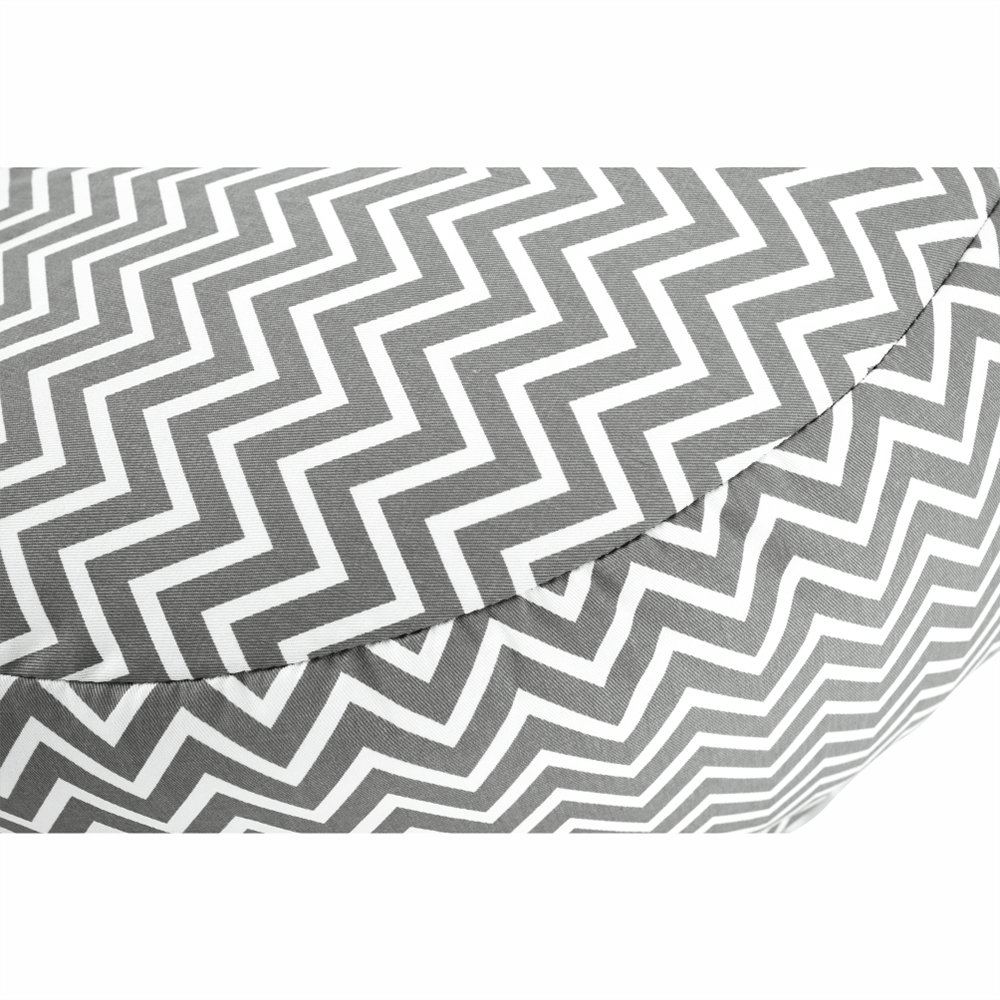 Fotoliu tip sac, gri/alb/model zig-zag, GOMBY