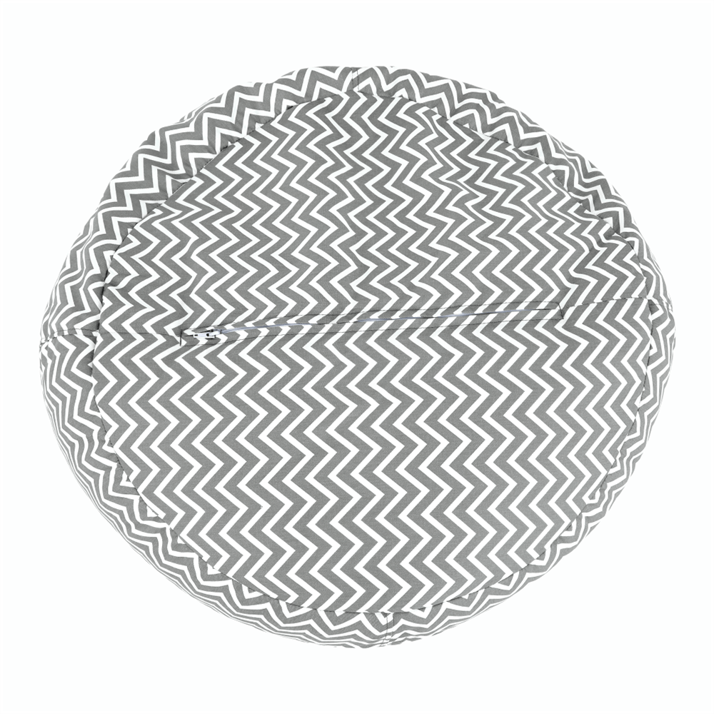 Fotoliu tip sac, gri/alb/model zig-zag, GOMBY