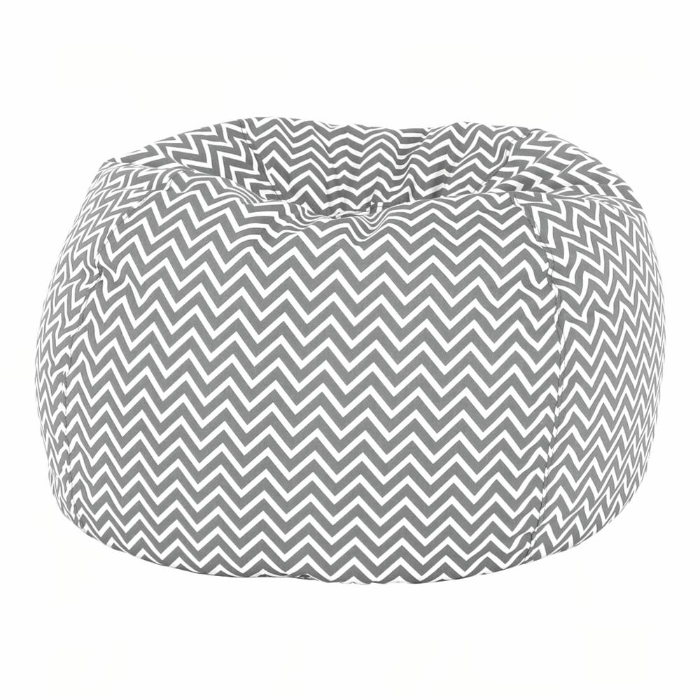 Fotoliu tip sac, gri/alb/model zig-zag, GOMBY