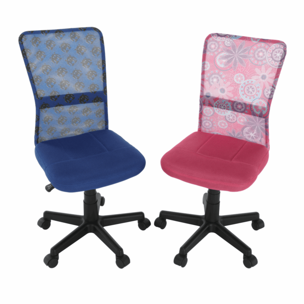 Scaun rotativ,  albastru/model/negru, GOOFY