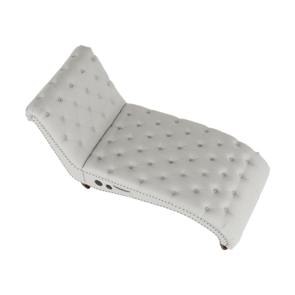 Scaun relaxant cu Bluetooth, gri deschis / nuc închis, GREGOR