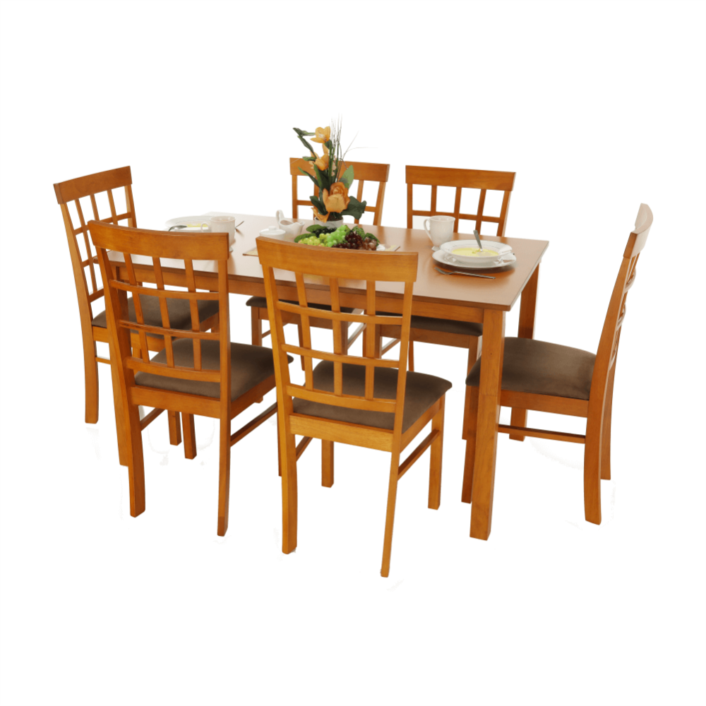 Set dining 1+6, cireş, GRID NEW