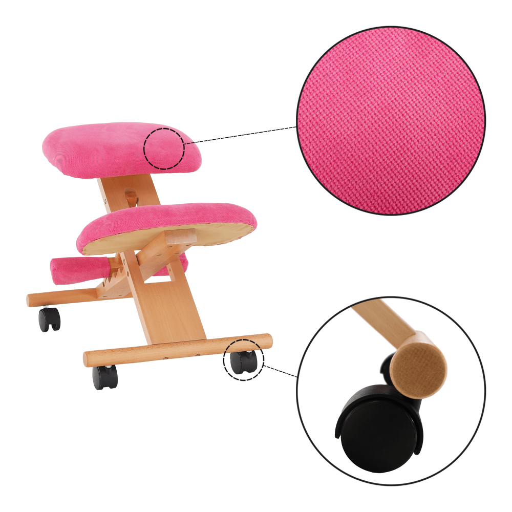 Scaun genunchi ergonomic, roz/ fag, GROCO