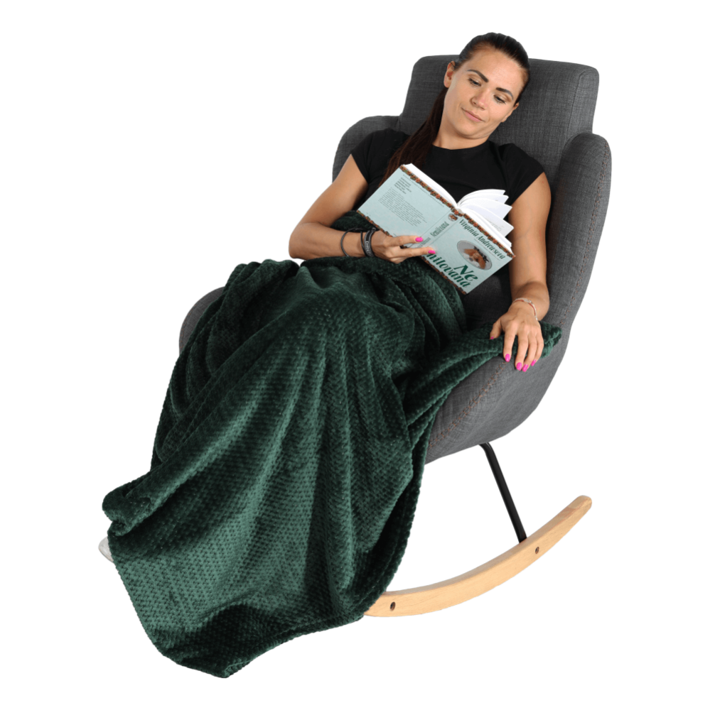 Fotoliu balansoar, material textil gri/lemn, HARPER