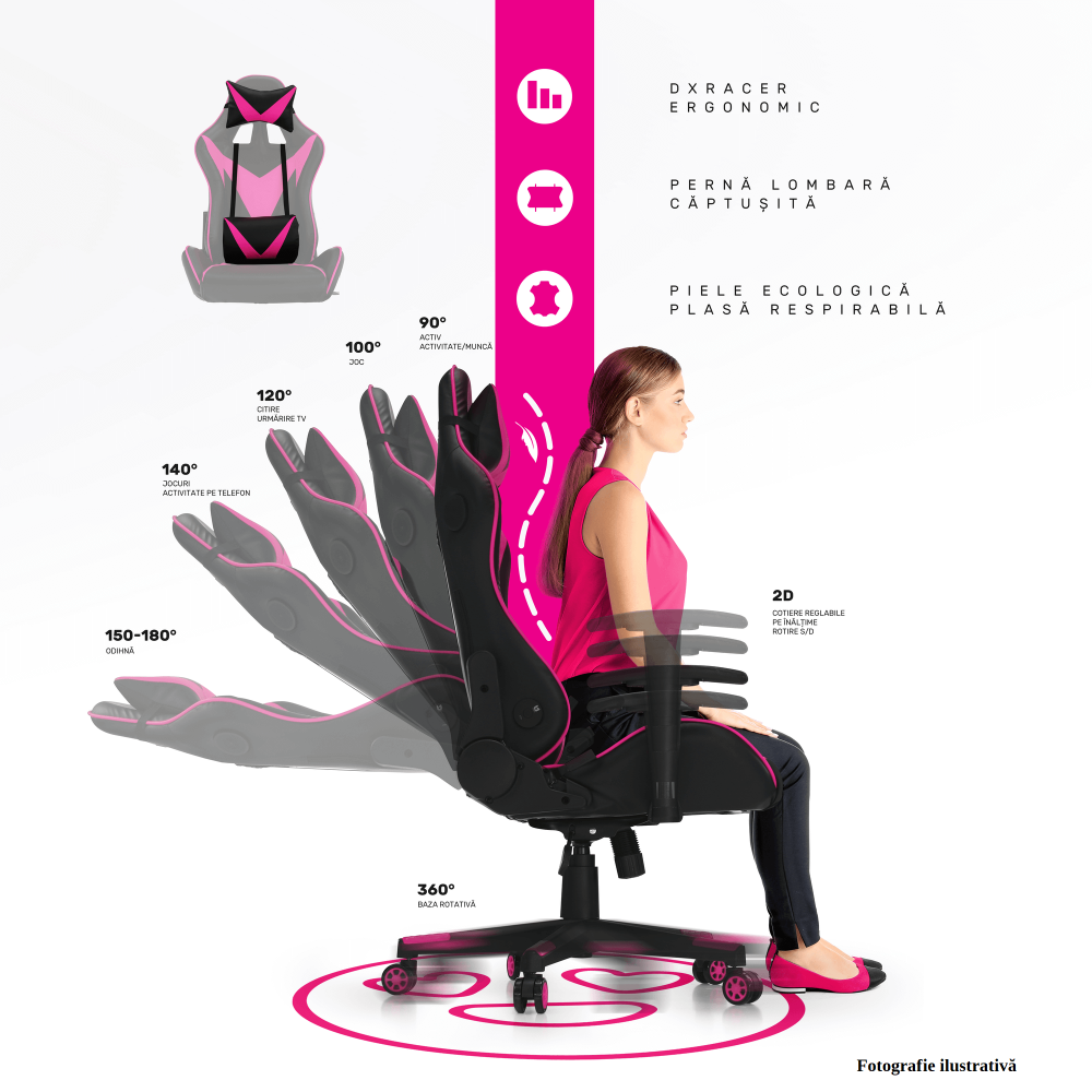 Scaun de birou / joc cu difuzoare Bluetooth, negru / roşu, CARPI