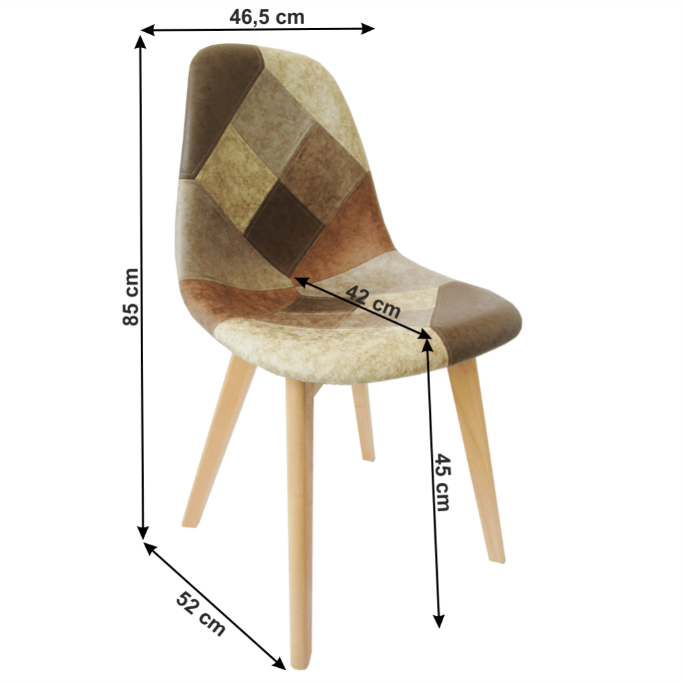 Scaun dining, patchwork/fag, SALEVA