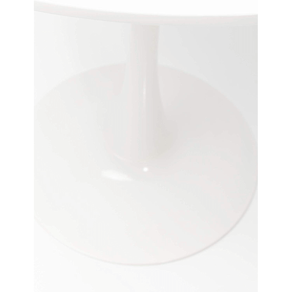 Masă dining, rundă, alb mat, diametru 60 cm, REVENTON