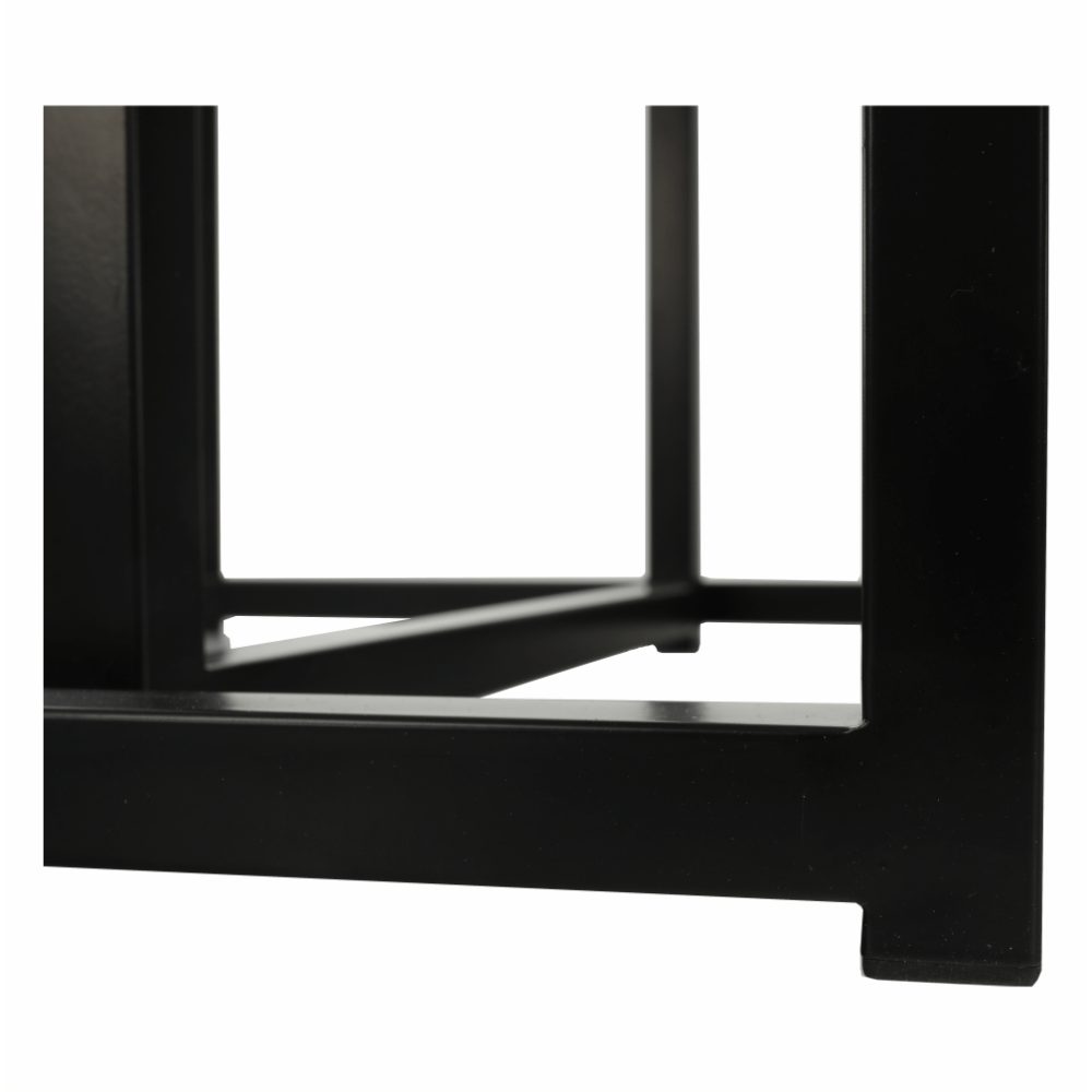 Set 2 măsuţe de cafea, stejar sonoma/negru, KASTLER TYP 2