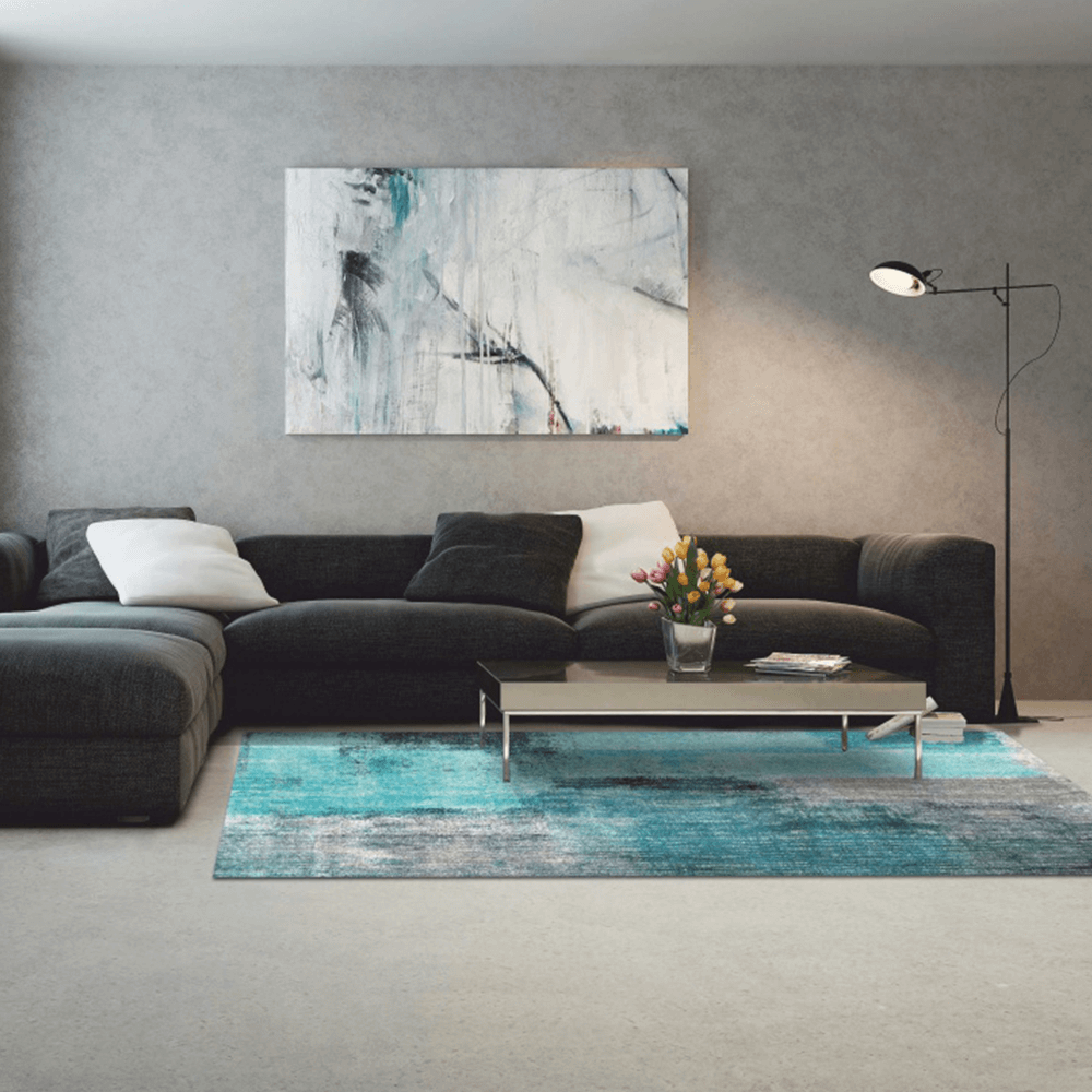 Covor 160x230 cm, albastru/gri, ESMARINA TYP 2