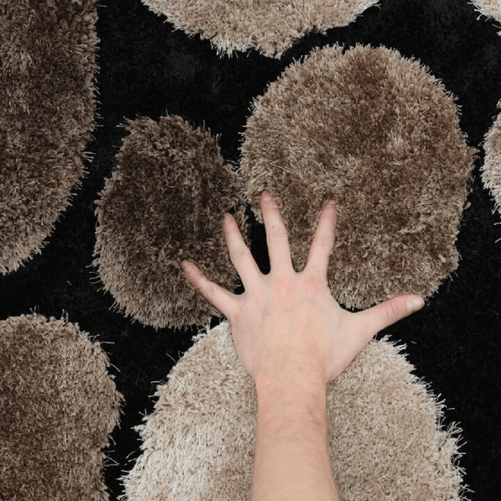Covor 120x180 cm, maro/bej/negru, PEBBLE TYP 2