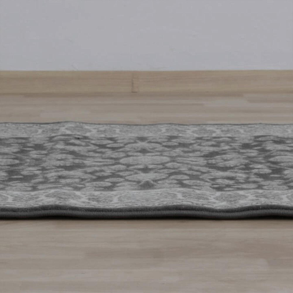 Covor 133x190 cm, gri închis/model floral, AZIR