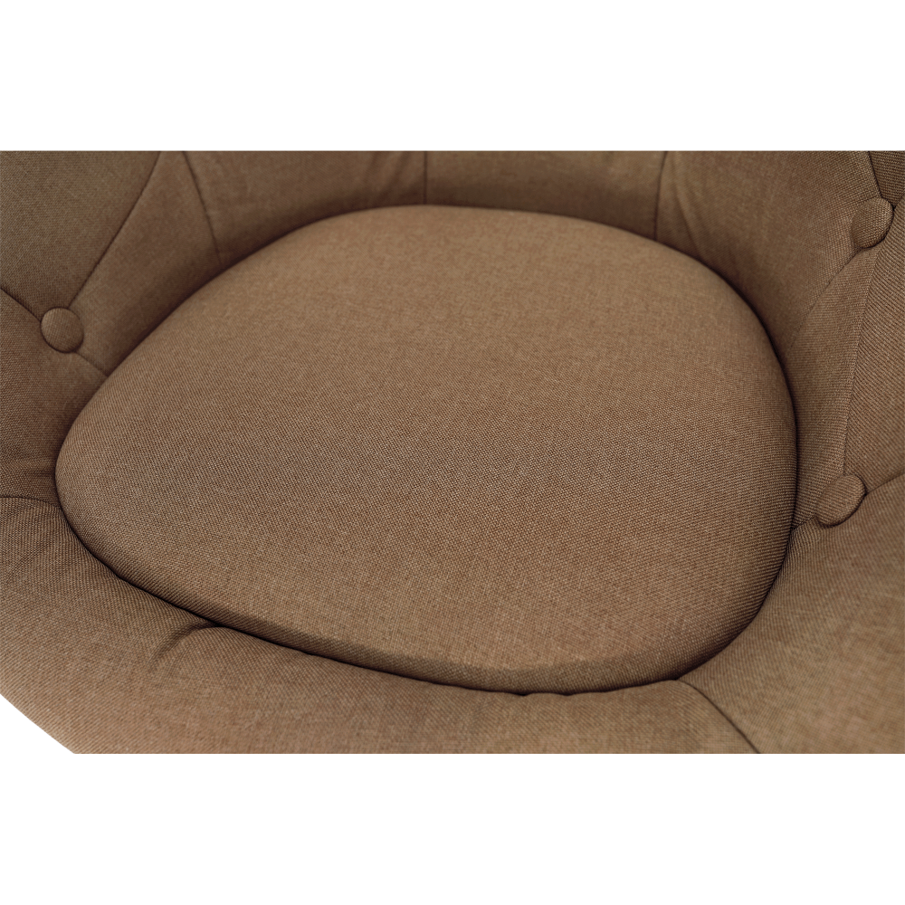 Fotoliu rotativ, material textil maro deschis, KONOR
