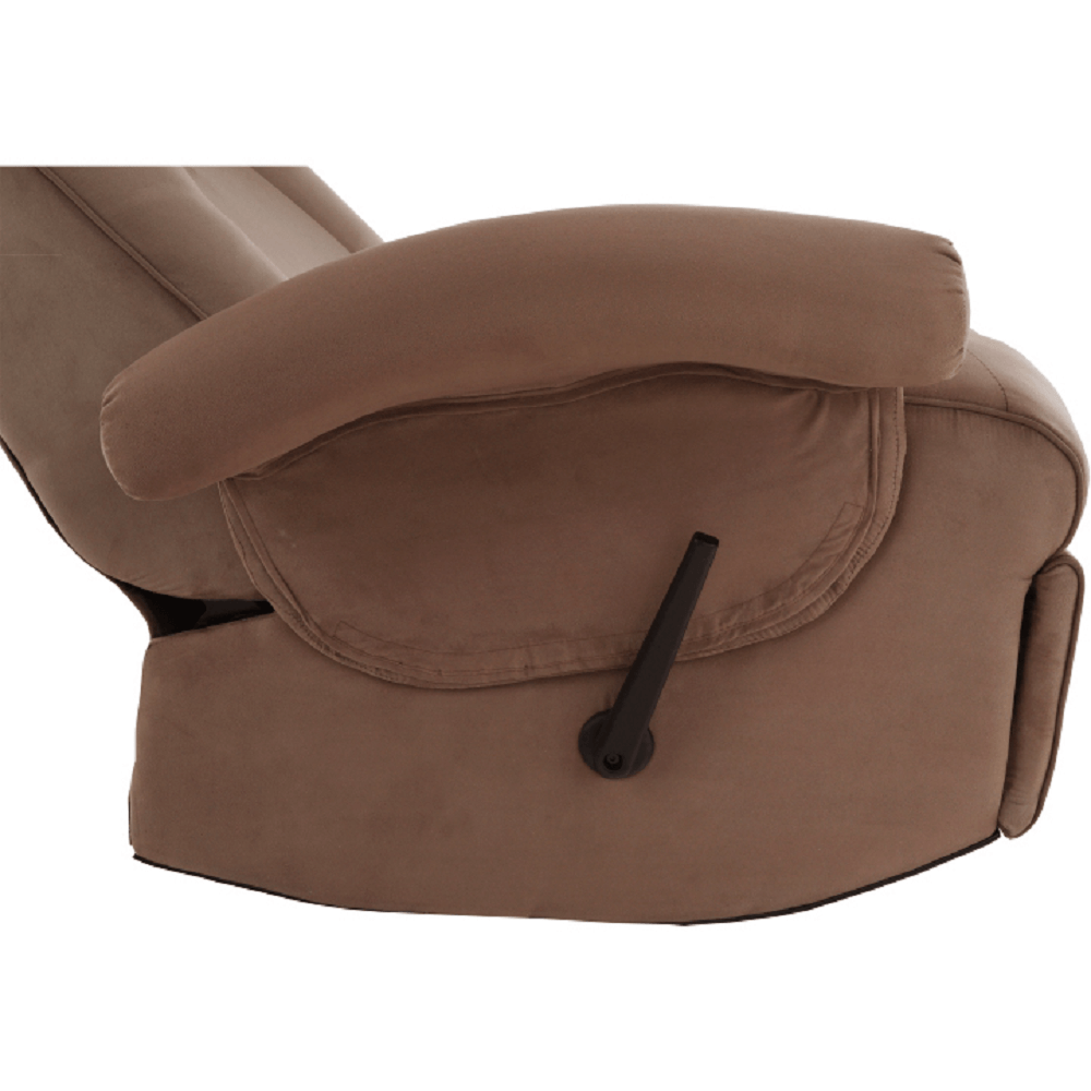 Fotoliu relaxant, cu funcţie electrică de vibraţie, textil maro, SUAREZ