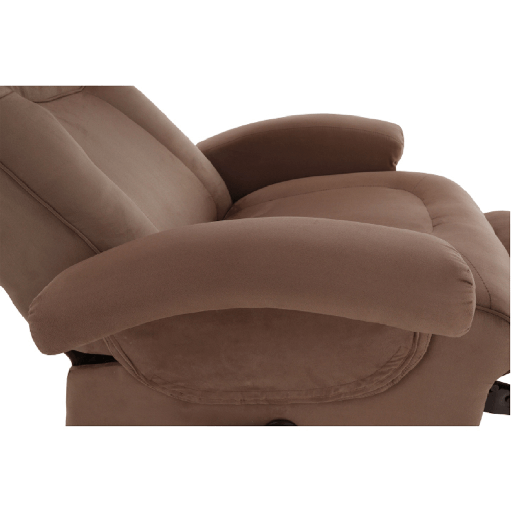 Fotoliu relaxant, cu funcţie electrică de vibraţie, textil maro, SUAREZ