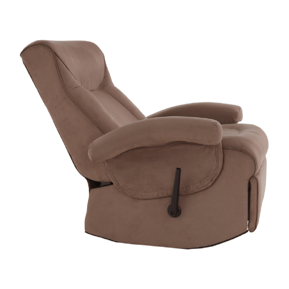 Fotoliu relaxant, cu funcţie electrică de vibraţie, textil maro, SUAREZ