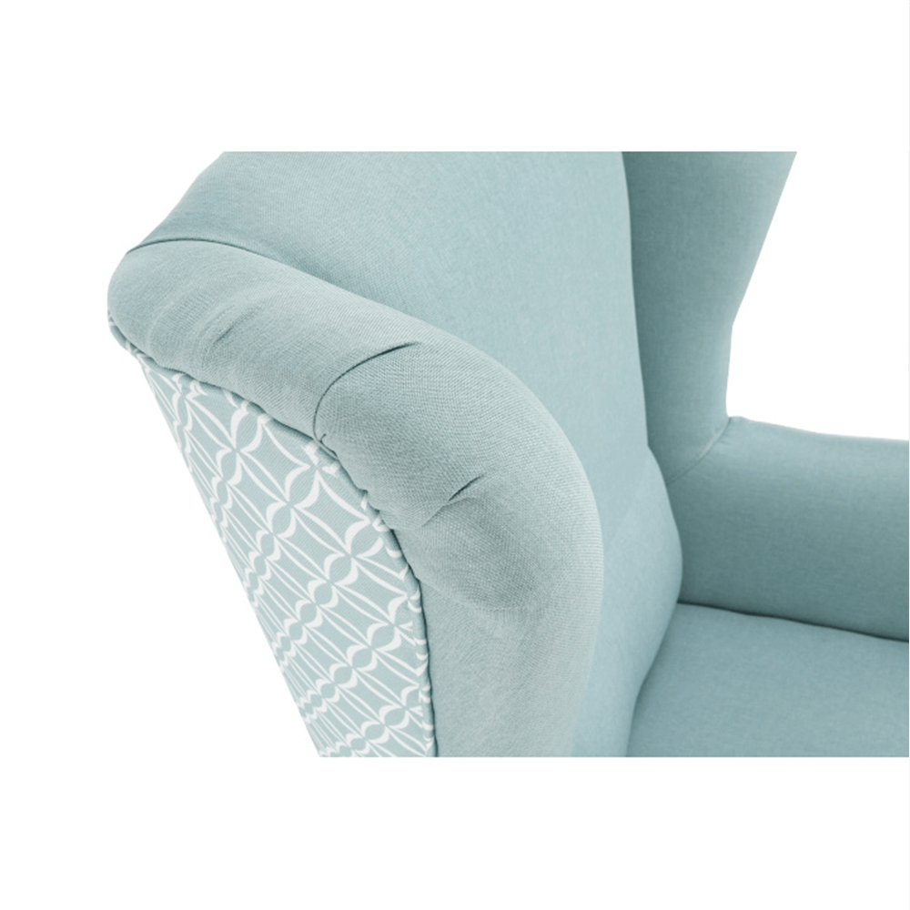 Scaun de design, ţesătură mentol/model, BELEK