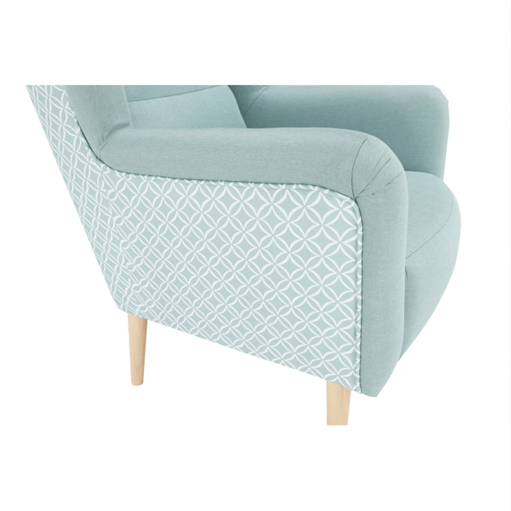 Scaun de design, ţesătură mentol/model, BELEK