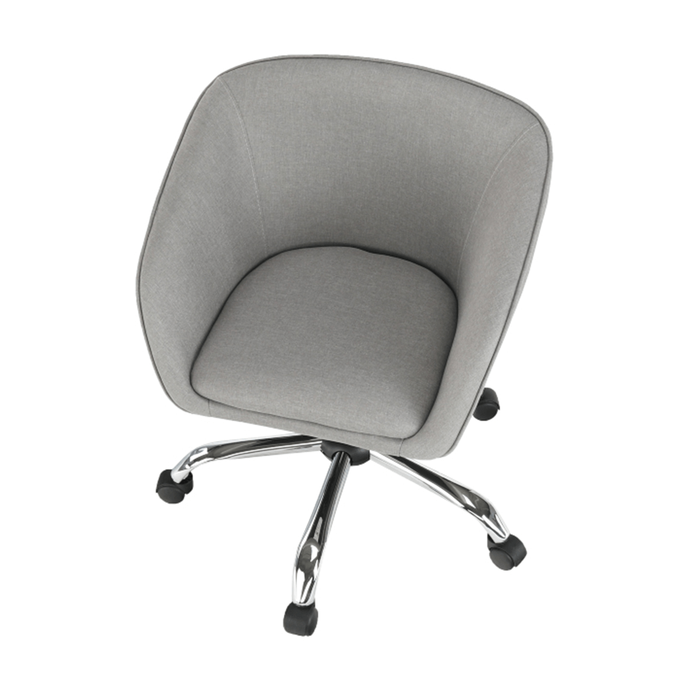 Fotoliu de birou, material textil gri-maro/metal, LENER