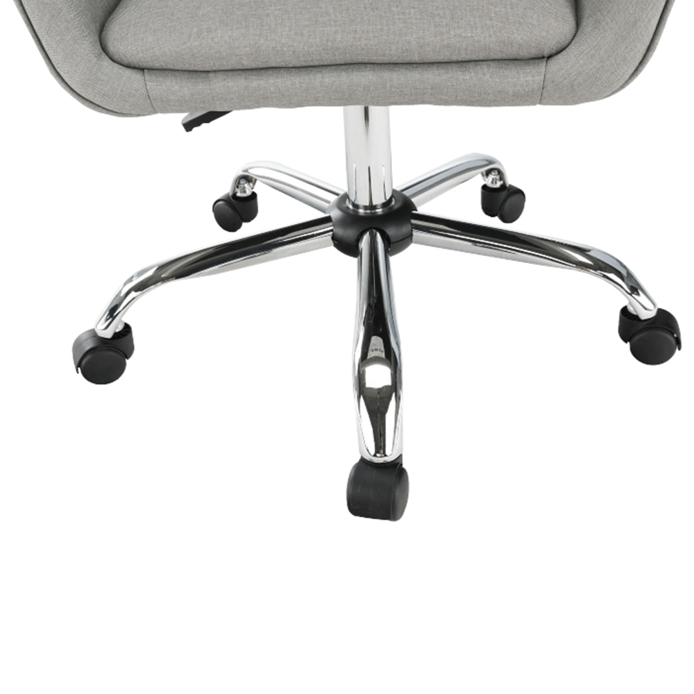 Fotoliu de birou, material textil gri-maro/metal, LENER
