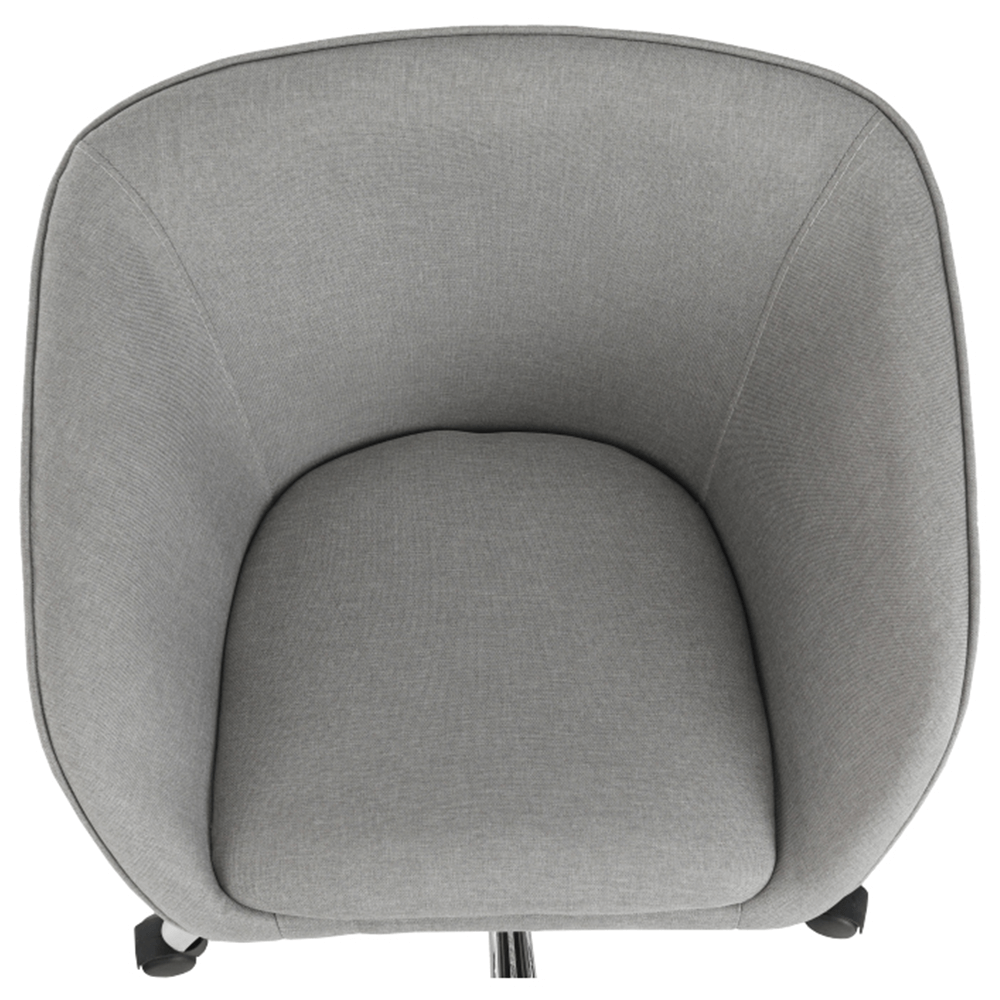 Fotoliu de birou, material textil gri-maro/metal, LENER