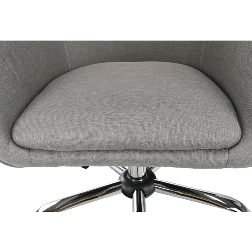 Fotoliu de birou, material textil gri-maro/metal, LENER
