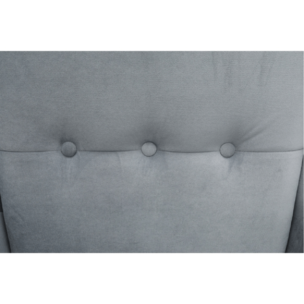Fotoliu, material textil gri deschis/alb, RUTINO