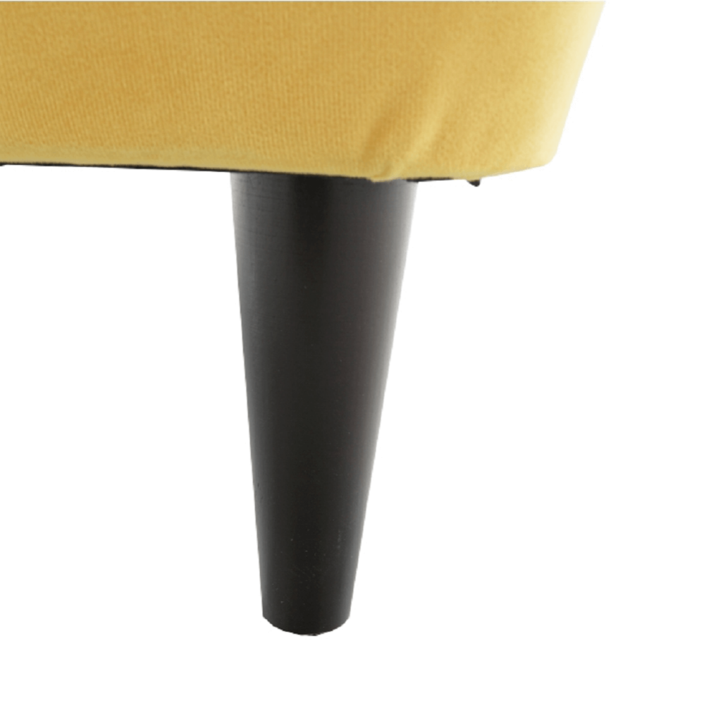 Fotoliu, material textil galben/wenge, RUFINO