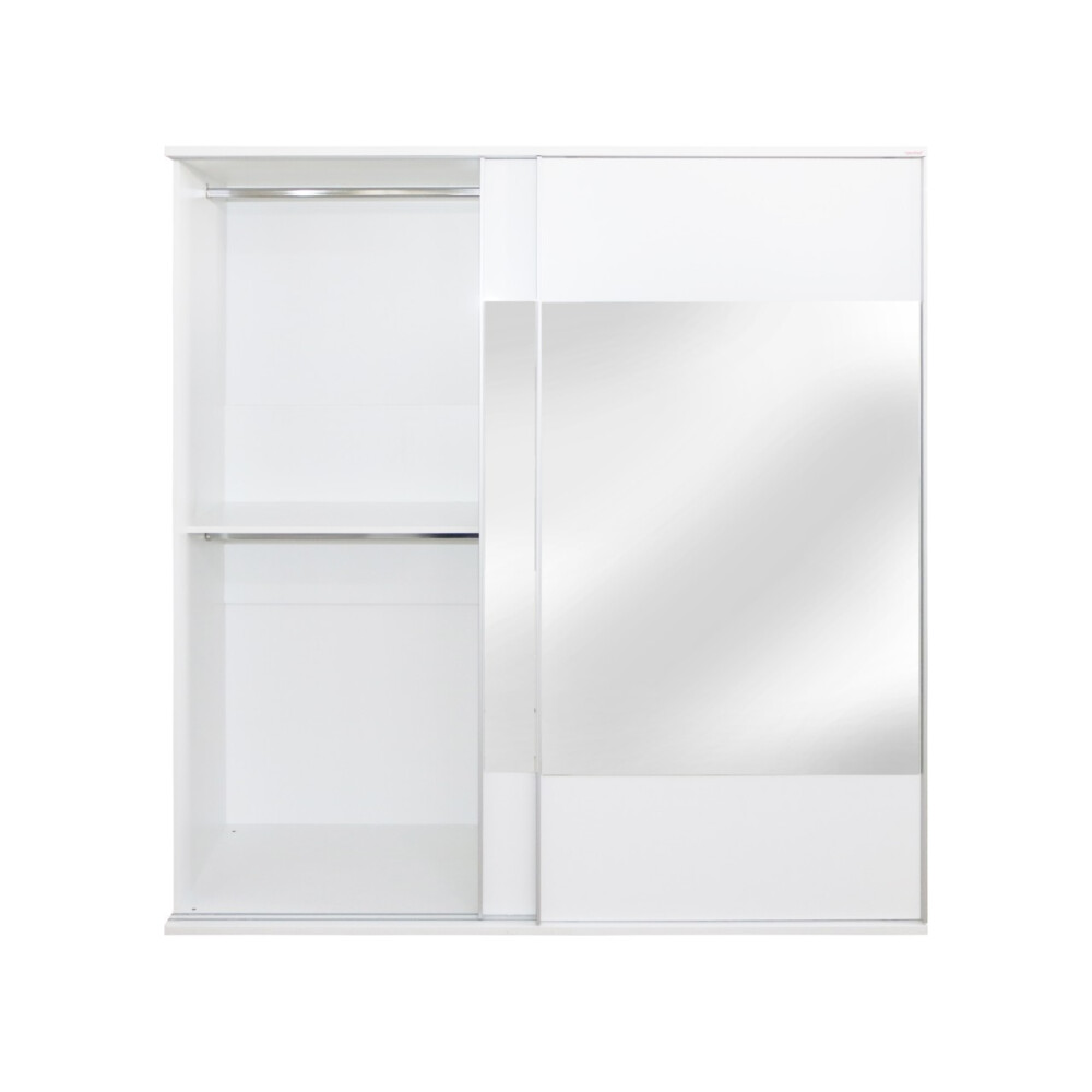 Dormitor Laguna cu pat 160x200 cu lada Alb cu Gri