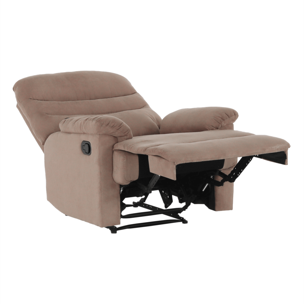 Fotoliu de masaj, reglabil, material textil grej TAUPE, LAMBERT