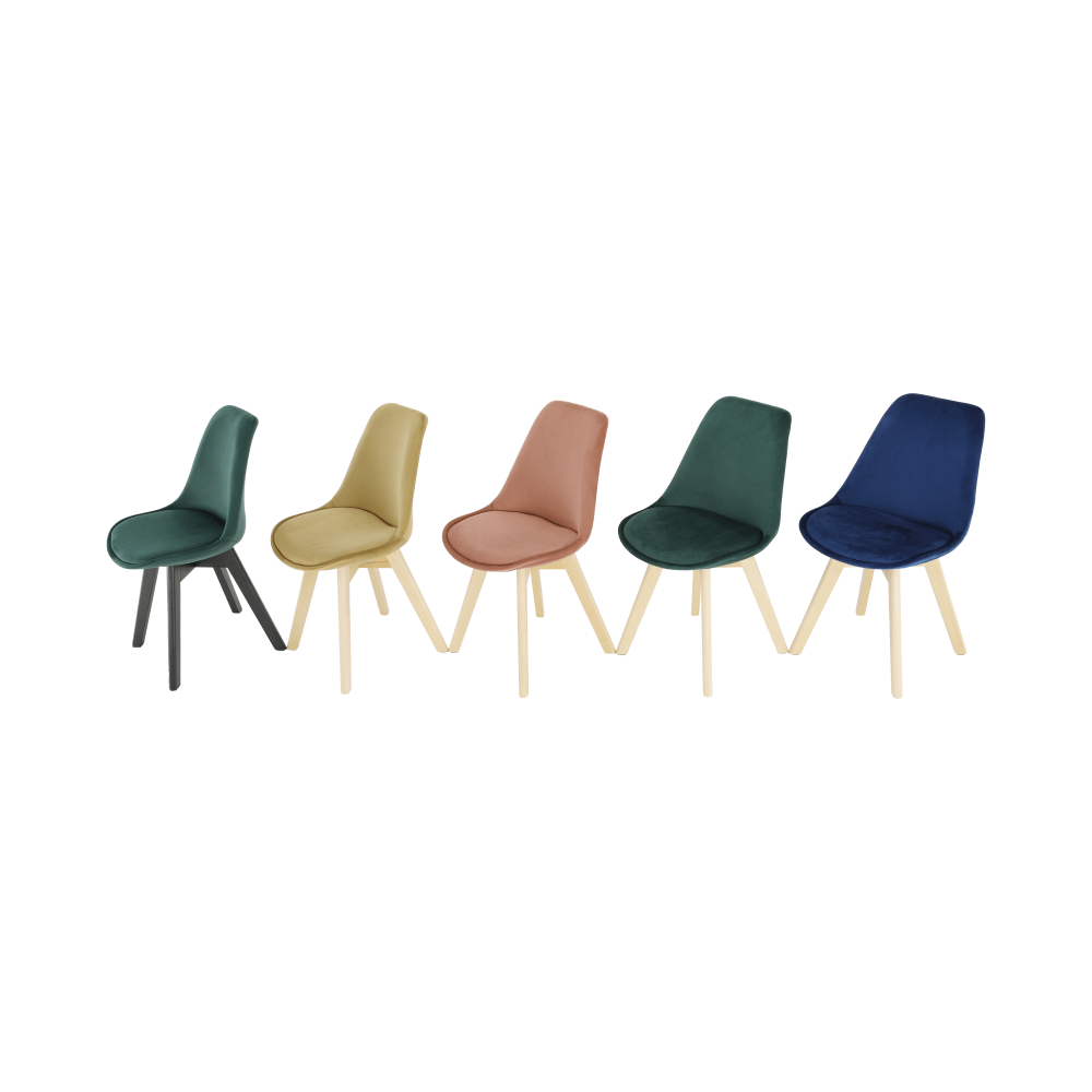 Scaun, catifea Velvet smarald/ negru , LORITA