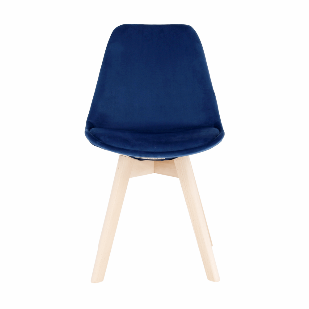 Scaun, catifea Velvet albastru/lemn fag, LORITA