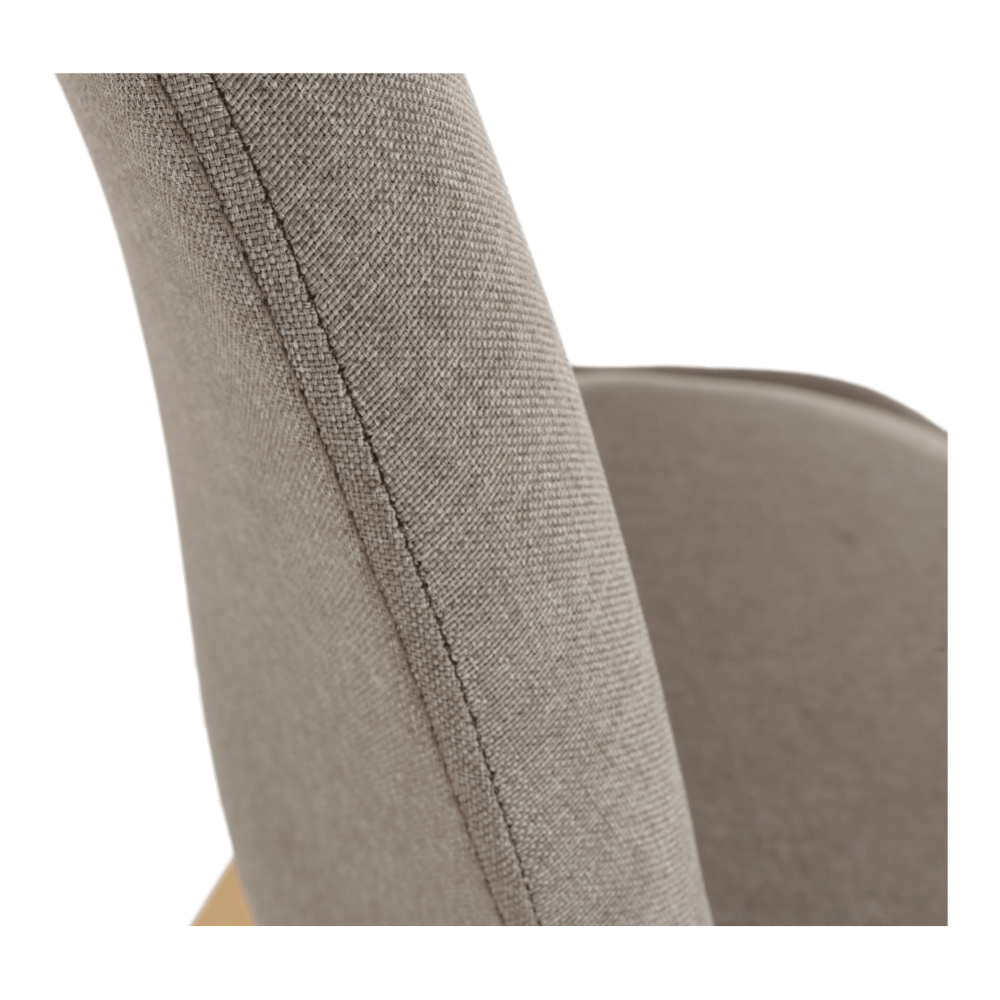 Scaun, material textil gri-maro/lemn fag, LORITA