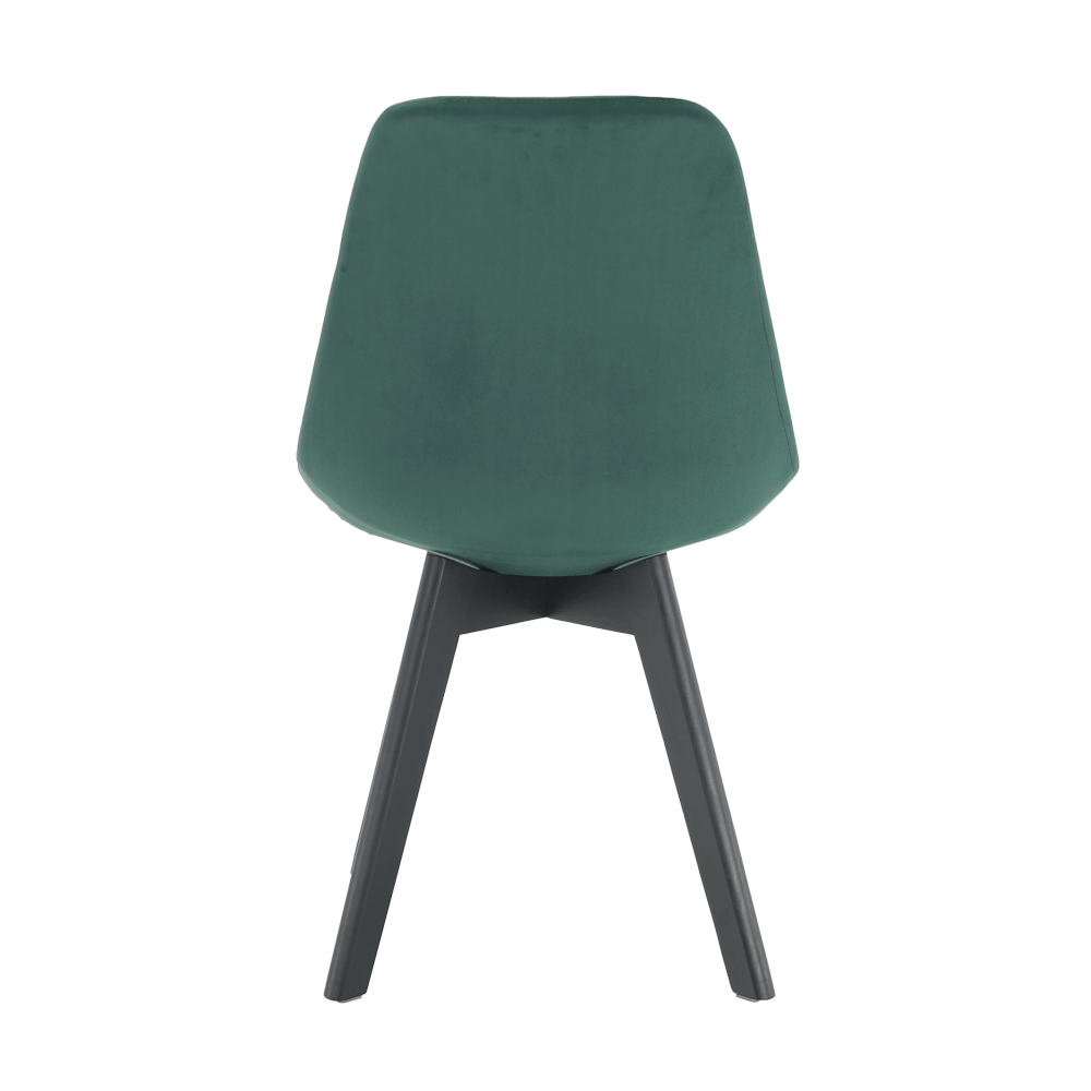 Scaun, catifea Velvet smarald/ negru , LORITA